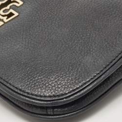 Pre Owned Tory Burch Black Leather Britten Crossbody Bag