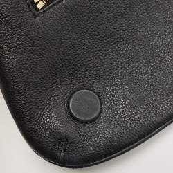 Pre Owned Tory Burch Black Leather Britten Crossbody Bag