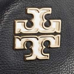 Pre Owned Tory Burch Black Leather Britten Crossbody Bag