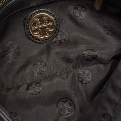 Pre Owned Tory Burch Black Leather Britten Crossbody Bag