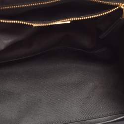 Pre Owned Tory Burch Black Quilted Leather Fleming Soft Frame Bag