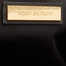 Pre Owned Tory Burch Black Quilted Leather Fleming Soft Frame Bag