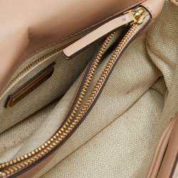 Pre Owned Tory Burch Beige Leather Kira Flap Shoulder Bag