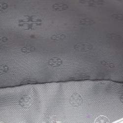 Pre Owned Tory Burch Silver Leather Mini Kira Crossbody Bag