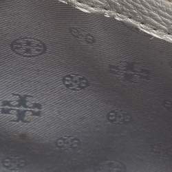 Pre Owned Tory Burch Silver Leather Mini Kira Crossbody Bag