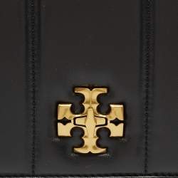 Pre Owned Tory Burch Black Quilted Leather Kira Shoulder Bag