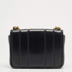 Pre Owned Tory Burch Black Quilted Leather Kira Shoulder Bag