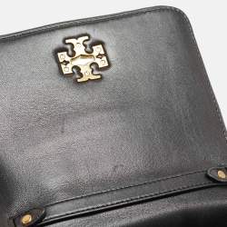 Pre Owned Tory Burch Black Quilted Leather Kira Shoulder Bag