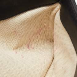 Pre Owned Tory Burch Black Chevron Leather Kira Top Handle Satchel