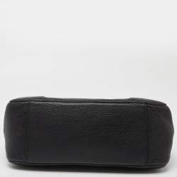 Pre Owned Tory Burch Black Leather Double Pocket Satchel