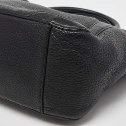 Pre Owned Tory Burch Black Leather Double Pocket Satchel