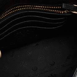 Pre Owned Tory Burch Black Leather Flap Crossbody Bag