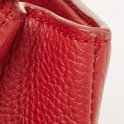 Pre Owned Tory Burch Red Leather Chelsea Flap Shoulder Bag