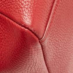 Pre Owned Tory Burch Red Leather Chelsea Flap Shoulder Bag