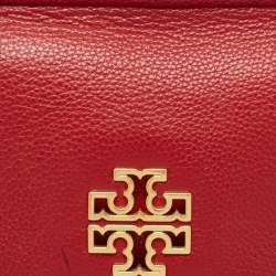 Pre Owned Tory Burch Red Leather Chelsea Flap Shoulder Bag