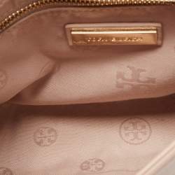 Pre Owned Tory Burch Light Pink Leather Medium Fleming Shoulder Bag