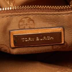 Pre Owned Tory Burch Brown Leather Brody Backpack