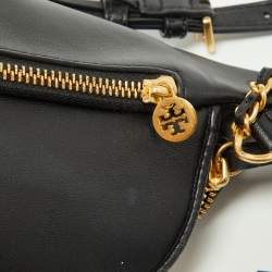 Pre Owned Tory Burch Black Studded Fleming Studded Belt Bag