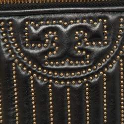 Pre Owned Tory Burch Black Studded Fleming Studded Belt Bag