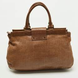 Pre Owned Tory Burch Brown Leather Satchel