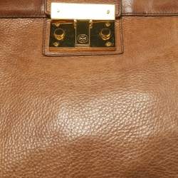 Pre Owned Tory Burch Brown Leather Satchel