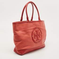 Pre Owned Tory Burch Red Leather Ella Tote