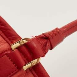 Pre Owned Tory Burch Red Leather Ella Tote