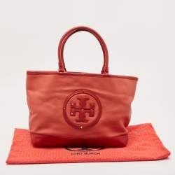 Pre Owned Tory Burch Red Leather Ella Tote