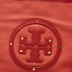Pre Owned Tory Burch Red Leather Ella Tote