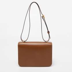 Pre Owned Tory Burch Brown Leather Eleanor Shoulder Bag