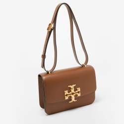 Pre Owned Tory Burch Brown Leather Eleanor Shoulder Bag