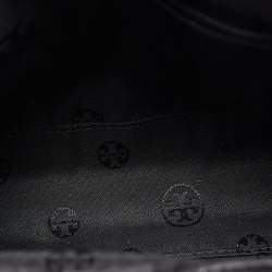 Pre Owned Tory Burch Black Leather Fleming Convertible Shoulder Bag