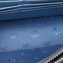 Pre Owned Tory Burch Light Blue Saffiano Leather Mini Emerson Top Handle Bag