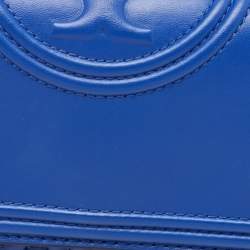 Pre Owned Tory Burch Blue Leather Small Fleming Shoulder Bag