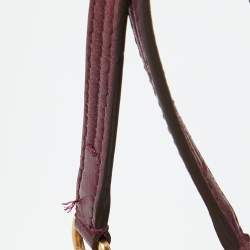 Tory Burch Burgundy Quilted Leather Fleming Satchel
