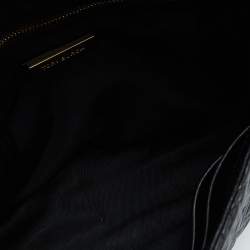 Pre Owned Tory Burch Black Leather Large Fleming Shoulder Bag