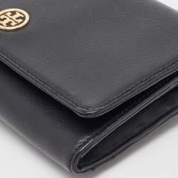 Pre Owned Tory Burch Black Leather Robinson Chain Clutch Bag