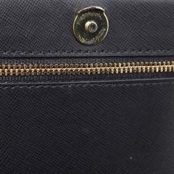 Pre Owned Tory Burch Black Leather Robinson Chain Clutch Bag