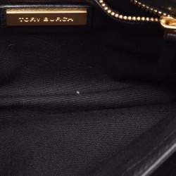 Pre Owned Tory Burch Black Grained Leather Chelsea Shoulder Bag