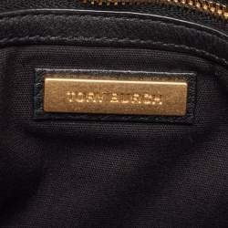 Pre Owned Tory Burch Black Grained Leather Chelsea Shoulder Bag