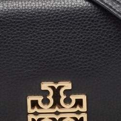 Pre Owned Tory Burch Black Leather Mini Britten Crossbody Bag