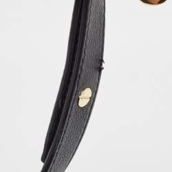 Pre Owned Tory Burch Black Leather Amanda Foldover Crossbody Bag