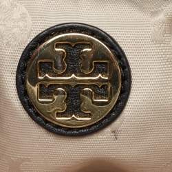 Pre Owned Tory Burch Black Leather Amanda Foldover Crossbody Bag