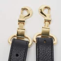 Pre Owned Tory Burch Black Leather Amanda Foldover Crossbody Bag