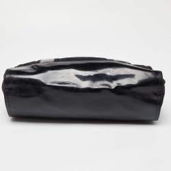 Pre Owned Tory Burch Black Nylon and Leather Ella Tote