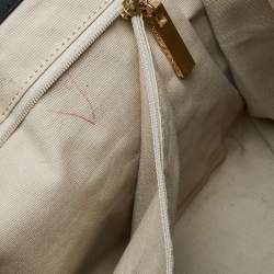 Pre Owned Tory Burch Black Nylon and Leather Ella Tote