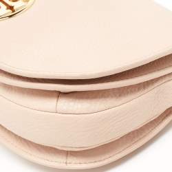 Pre Owned Tory Burch Pink Leather Britten Crossbody Bag