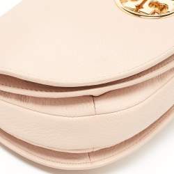 Pre Owned Tory Burch Pink Leather Britten Crossbody Bag