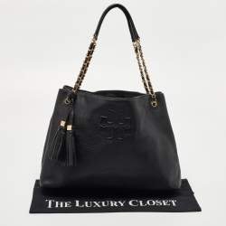 Pre Owned Tory Burch Black Leather Thea Chain Shoulder Bag