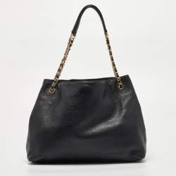 Pre Owned Tory Burch Black Leather Thea Chain Shoulder Bag